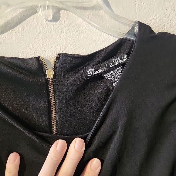 Rachel & Chloe Black Chiffon Sheer Dress Medium M - Picture 3 of 4